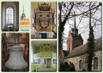 Postkarte Seelübber Kirche II